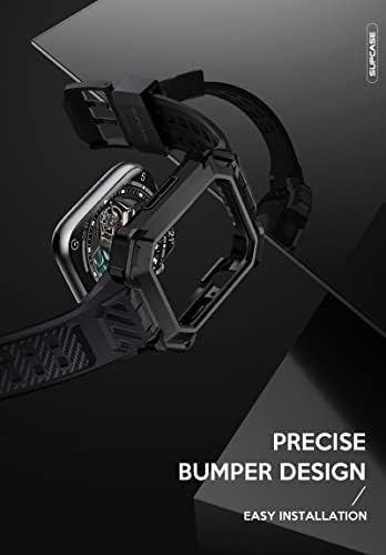Supcase Unicorn Beetle Pro Xt Case עם Band for Apple Watch Series 8/7/6/5/4/SE [45/44 ממ], מארז מחוספס מטאל עם רצועות רצועה גמישות